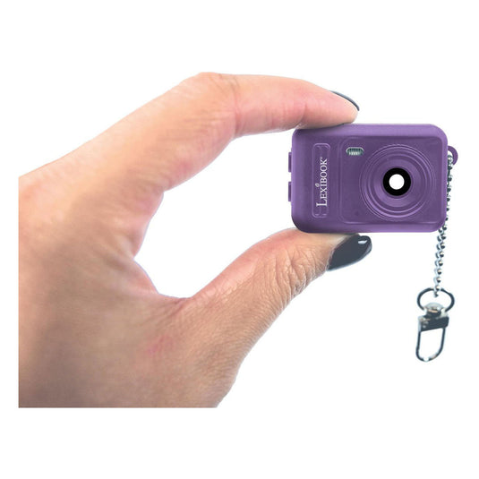 Mini digitale camera sleutelhanger paars