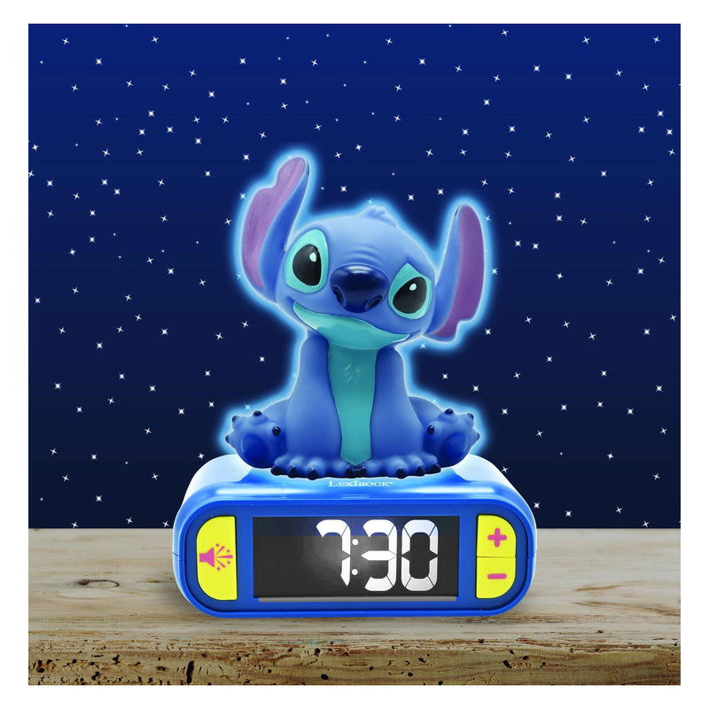 Load image into Gallery viewer, Lexibook stitch 3d digitale alarmklok met licht en geluid
