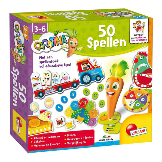 Carotina pratende pen met 50 spellen nl