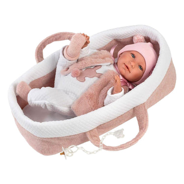 Mimi soft body babypop met reiswieg en speen - 42 cm