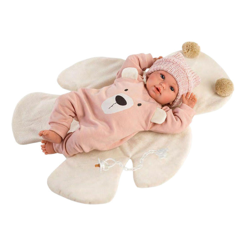 Load image into Gallery viewer, Llorens osito babypop met roze pakje - 36 cm
