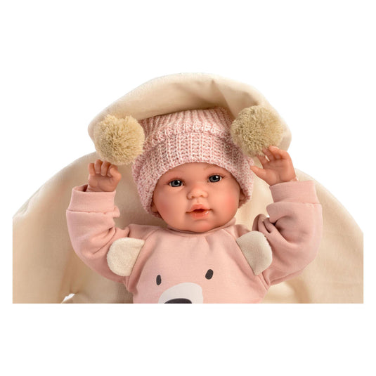 Llorens osito babypop met roze pakje - 36 cm