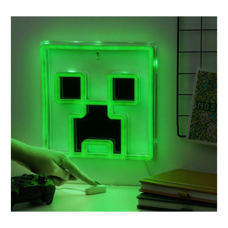 Load image into Gallery viewer, Minecraft creeper led neon wandlamp
