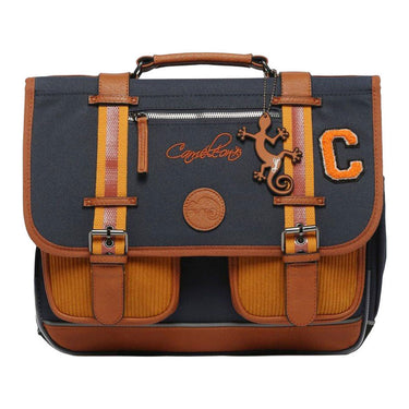 Caméléon schooltas mustard badges - 38cm