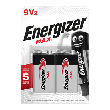 Energizer max 9v alkaline batterijen 2st.