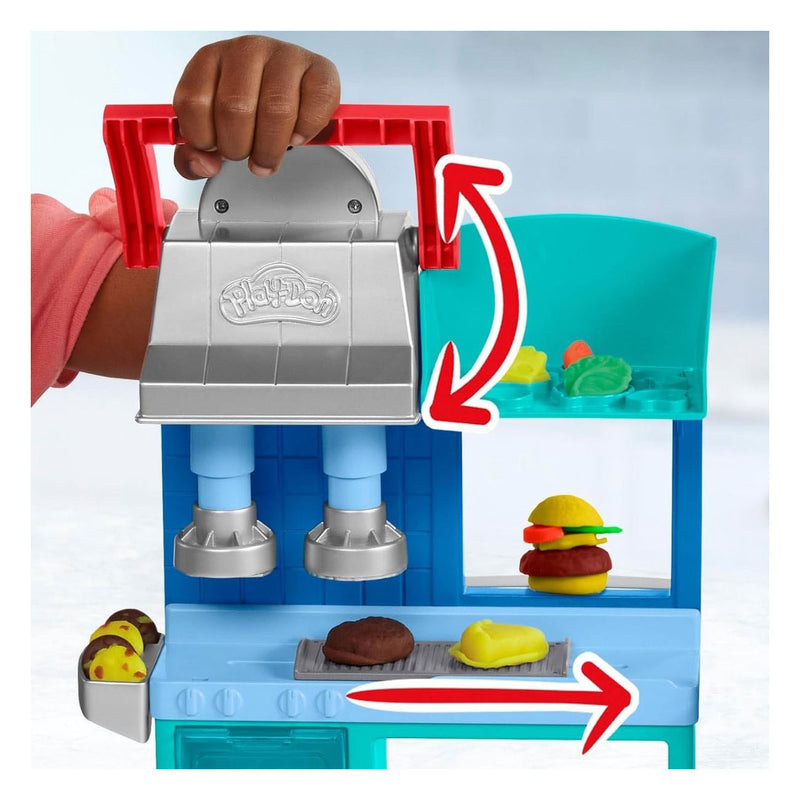 Load image into Gallery viewer, Play-doh kitchen creations chefs drukke restaurant - 5 kleipotjes
