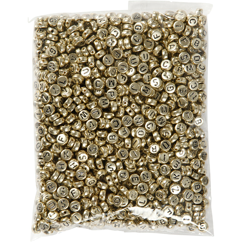 Afbeelding laden in galerijviewer, Https: www.cchobby.nl letterkralen-d-7-mm-gatgrootte-1-mm-ca-1500-stuk-goud-165-gr-1-doos
