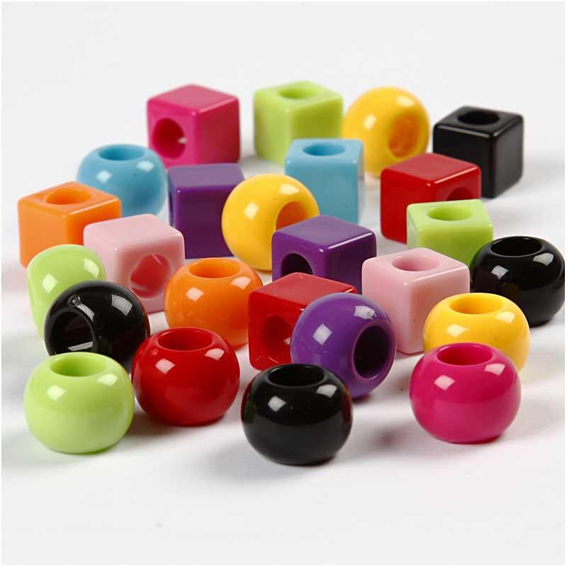 Afbeelding laden in galerijviewer, Https: www.cchobby.nl plastic-kralen-afm-11-mm-gatgrootte-7-mm-ca-60-stuk-diverse-kleuren-75-gr-150-ml-1-doos

