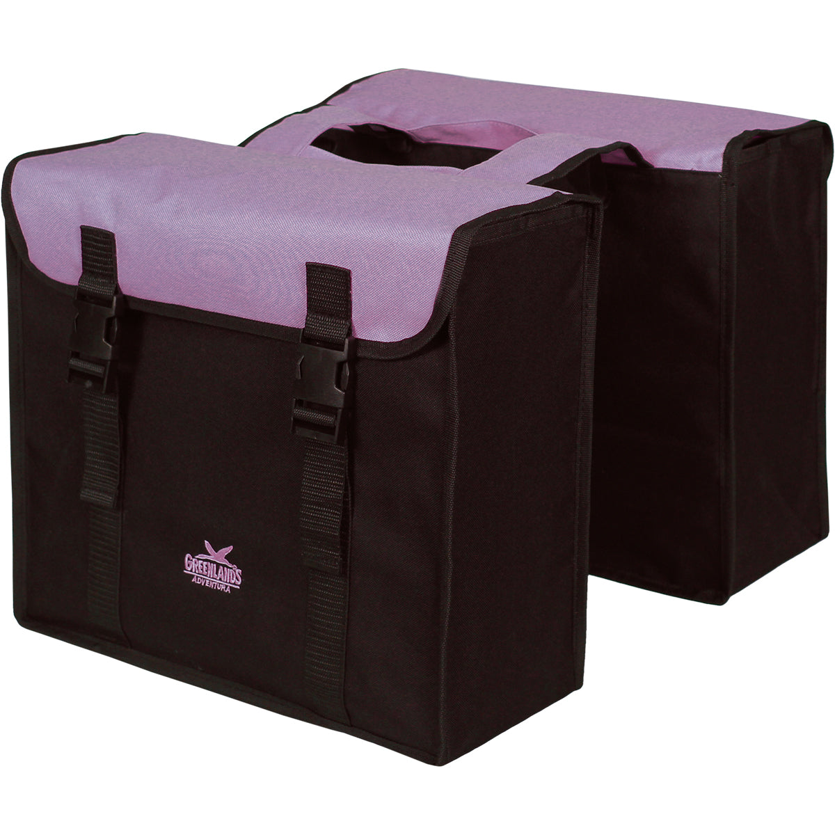 Greenlands double bag,l black-purple. size 38x34x13cm. content 35L