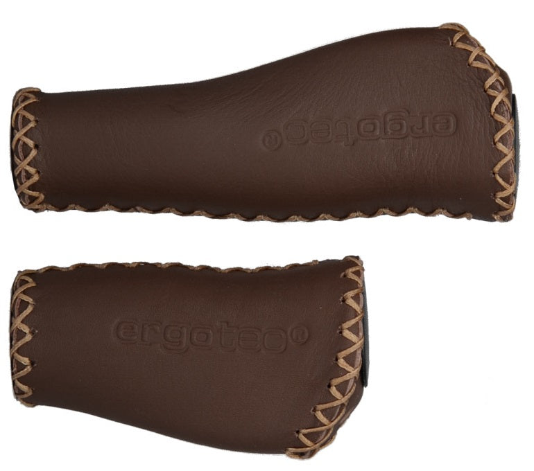 Ergotec Set Grips Monaco 135/92 Leather chocolate brown