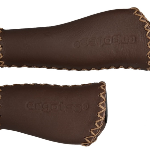 Ergotec Set Grips Monaco 135/92 Leather chocolate brown