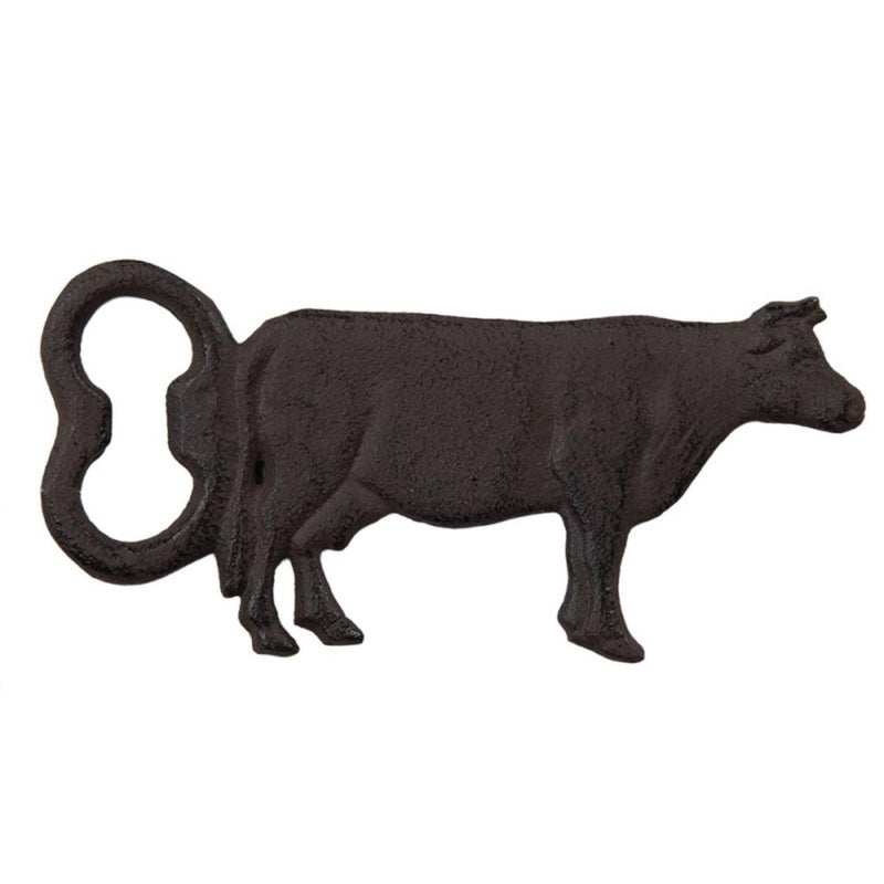 Afbeelding laden in galerijviewer, Clayre eef flesopener koe metaal roestbruin 15x1x7cm
