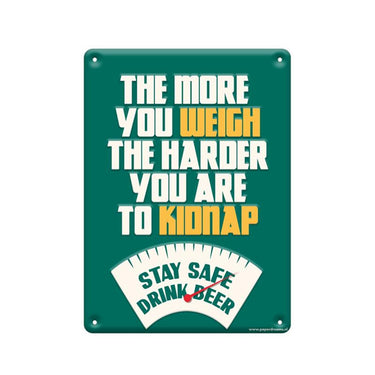 Paperdreams tekstbord metaal 22x16,5cm - the more you weigh