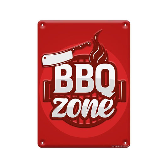 Paperdreams tekstbord metaal 22x16,5cm - bbq zone