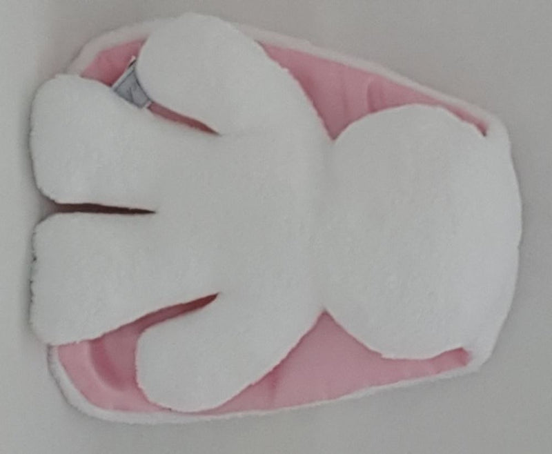 Load image into Gallery viewer, Snuggle bunny wit met roze oren. 26 cm
