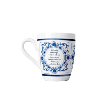 Paperdreams delfts blauwe mok - werk rustig - keramiek 440ml