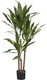Mica decorations kunstplant - dracaena - groen - in pot - 100 cm - kunstplanten nepplanten