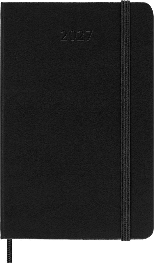 Moleskine 12 maanden agenda - 2027 - wekelijks - pocket - harde kaft - zwart
