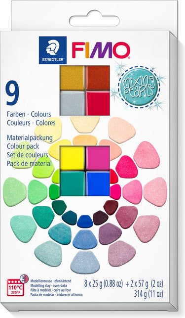 Fimo ovenhardende boetseerklei - colour pack 9 kleuren mixing mica
