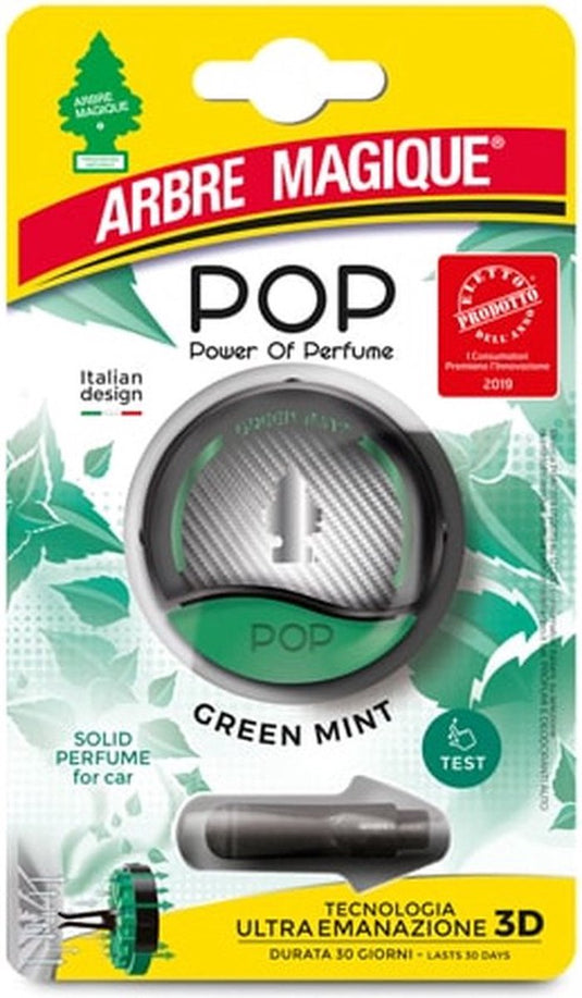 Lifetime auto luchtverfrisser met ventilatie houder - pop - geur green mint