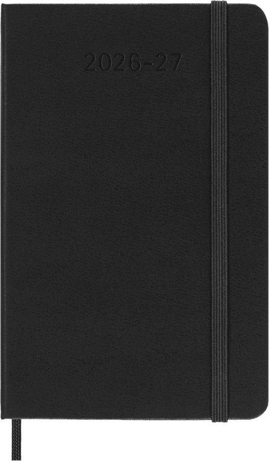 Moleskine 18 maanden agenda - 2026 27 - wekelijks - pocket - harde kaft - zwart