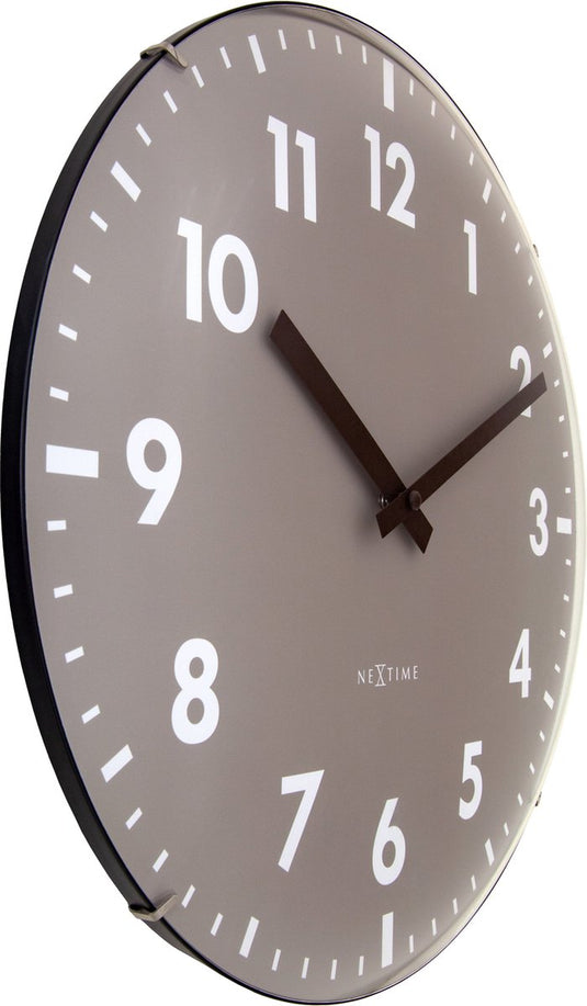 Nextime duomo – wandklok – 35 cm – koepelglas – khaki – stil