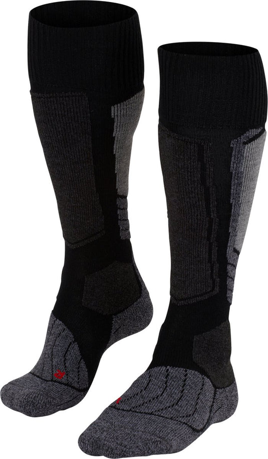 Falke sk1 warm dik wol functioneel materiaal skisokken dames zwart - maat 41-42