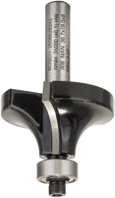 Bosch - afrondprofielfrezen 8 mm, r1 12 mm, l 19 mm, g 60 mm