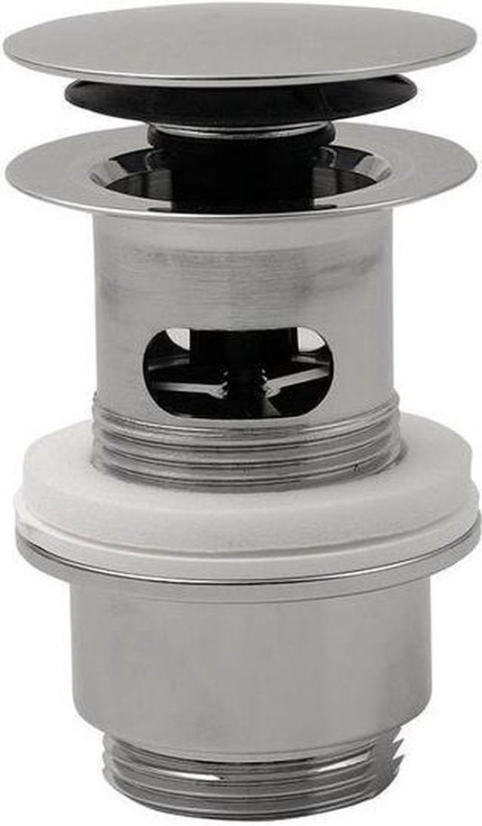 Plieger afvoerplug afsluitbaar klikbaar diameter 6.3cm draadmaat 5-4 chroom