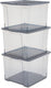 Iris useful storage opbergbox - 30l - kunststof - grijs - set van 3