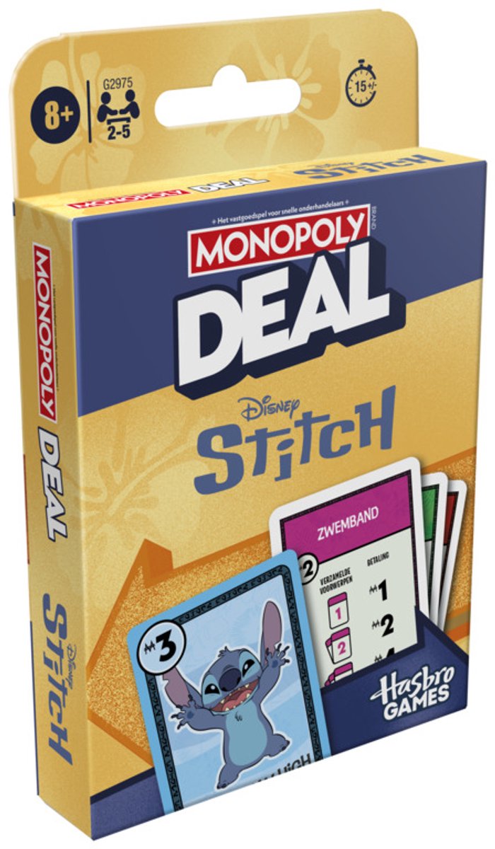 Load image into Gallery viewer, Monopoly deal: disney stitch-editie, kaartspel, officieel gelicentieerd disney-spel, kinderen van 8+
