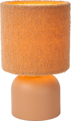 Lucide woolly - tafellamp - ø 16 cm - 1xe14 - okergeel - japandi