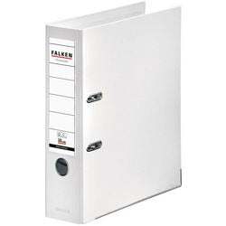 Ordner falken chromocolor a4 80 mm pp (polypropeen) wit 2-rings 1 stuk