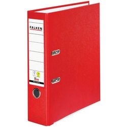 Ordner falken pp-color a4 80 mm rood 2-rings 1 stuk
