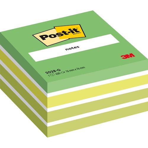 Post-it kleurkubussen 2028-g 76 x 76 mm assorti pastel 450 vel