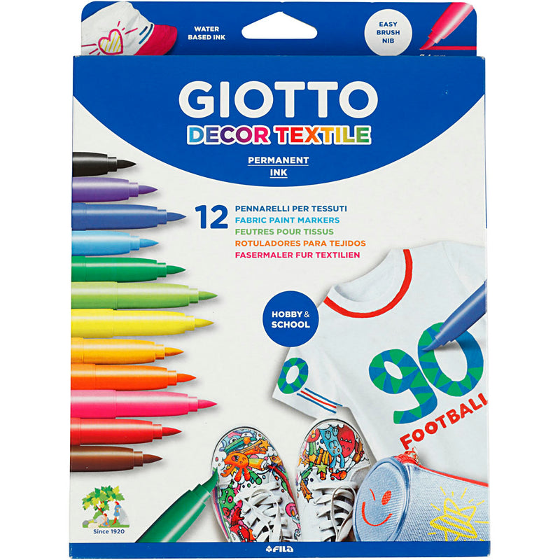 Load image into Gallery viewer, Https: www.cchobby.nl giotto-textielstift-lijndikte-4-mm-diverse-kleuren-12-stuk-1-doos

