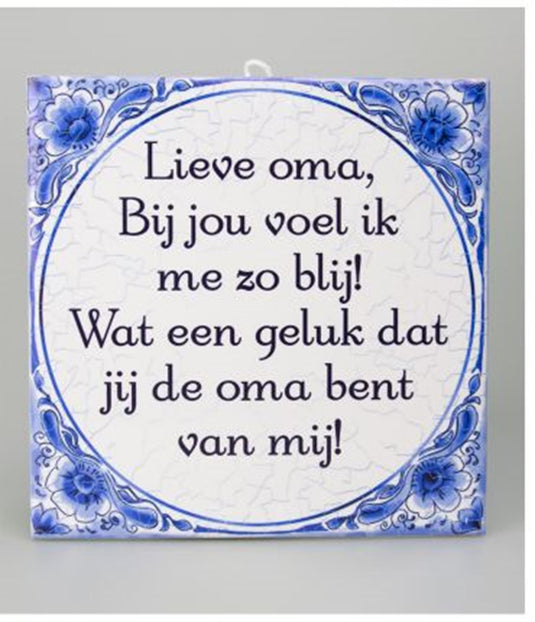 Paperdreams tegel - lieve oma