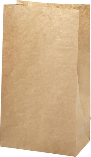 Creativ company papieren zakken, 15x9x27 cm, 50 gr, bruin, 100 stuk