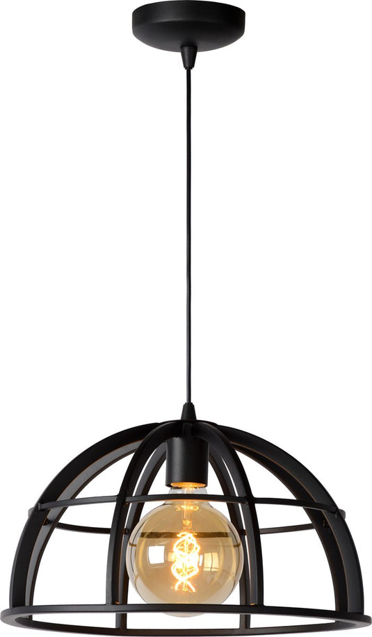 Lucide dikra - hanglamp - ø 40 cm - 1xe27 - zwart