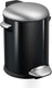 Eko - belle deluxe pedaalemmer 5 liter - steel plastic - zwart glanzend, mat rvs - prullenbak