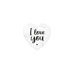 Paperdreams marmeren hartje - i love you- 5x5cm