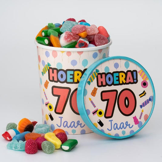 Paperdreams snoepbeker ø12x14cm - 70 jaar