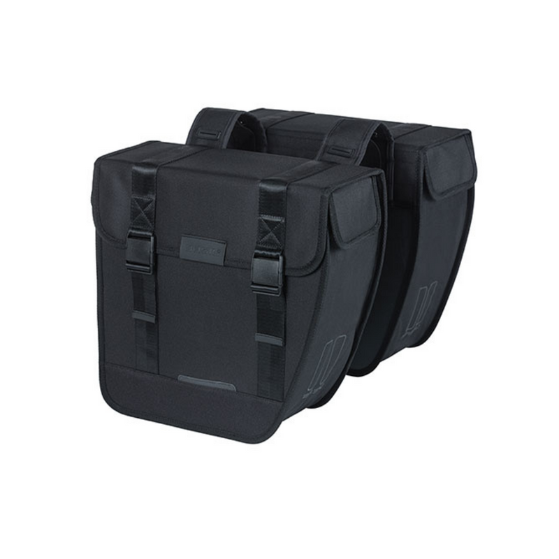 Load image into Gallery viewer, Basil Tour dubbele fietstas - waterafstotend - 28L - zwart
