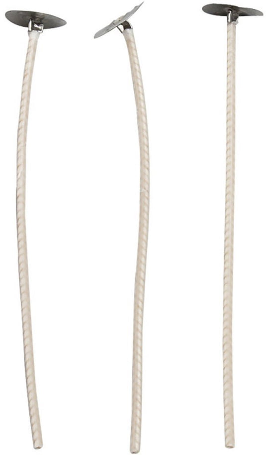 Creativ company waxed kaarsenlonten 10 cm 50 stuks