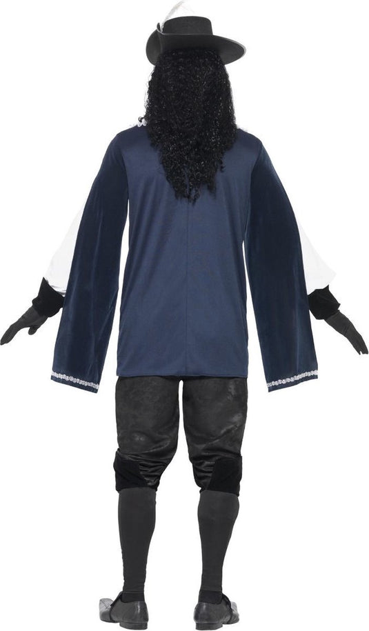Vegaoo blauwe musketiers kostuum voor mannen - verkleedkleding - large