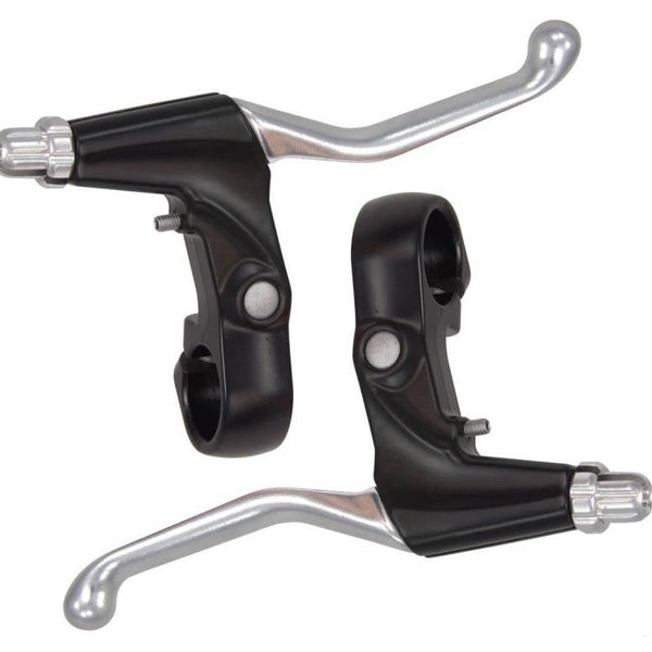 Brake lever set Saccon 3 finger - silver/black