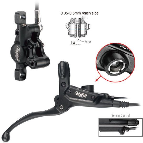 Tektro HD-E715 hydraulic disc brake rh 1800mm black