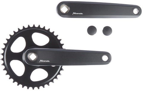 Crankset Miranda Delta JIS 38T 3/32 without disc - matt black