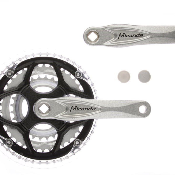 Miranda crankset alfa 3 8mm crank 170mm 48/38/28t silver