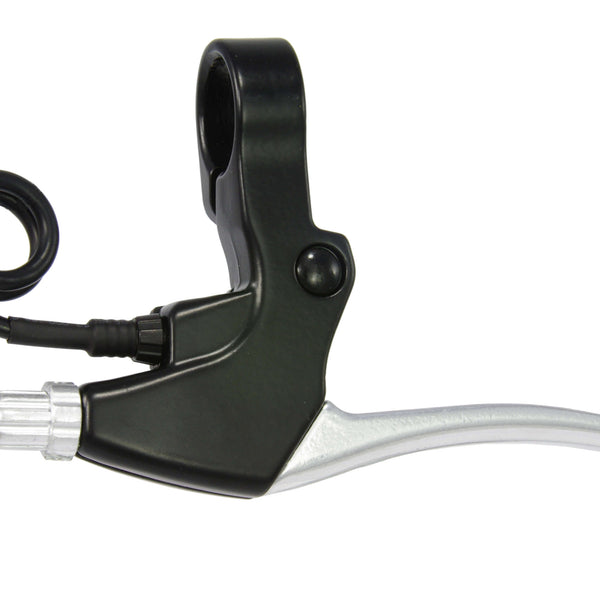 Brake lever set Saccon LEBK74A5P0S E-bike with brake interrupter - black/silver